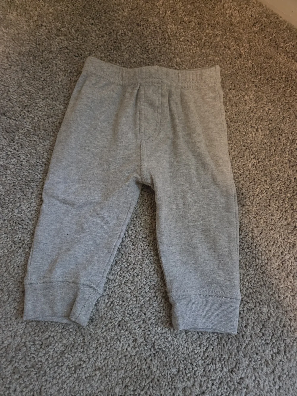 Nature Organic Cotton 3pk Baby Boy 6-9M Pull-On Jogger Pants - Gray and Navy
